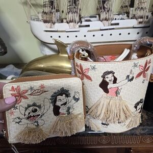 Loungefly Lilo And Stick Bucket Crossbody Bag And Wallet